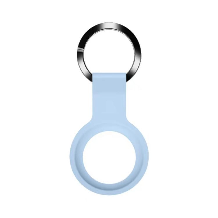 Mutural Liquid Silicone Protective Case with Key Ring for AirTag 2nd Gen / AirTag 1st Gen (Light Blue) - HoMEdemic™ 