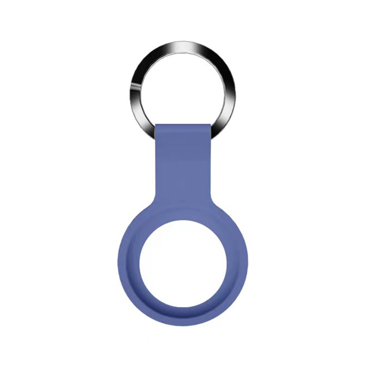 Mutural Liquid Silicone Protective Case with Key Ring for AirTag 2nd Gen / AirTag 1st Gen (Navy Blue) - HoMEdemic™ 