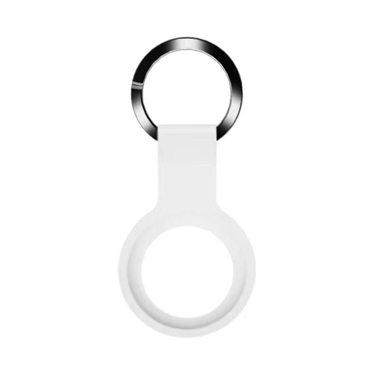 Mutural Liquid Silicone Protective Case with Key Ring for AirTag 2nd Gen / AirTag 1st Gen (White) - HoMEdemic™ 