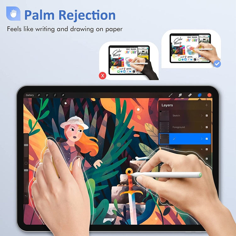 Mutural P-980 Tilt Pressure Sensor Capacitive Stylus Pen with Palm Rejection for iPad after 2018 - HoMEdemic™ 