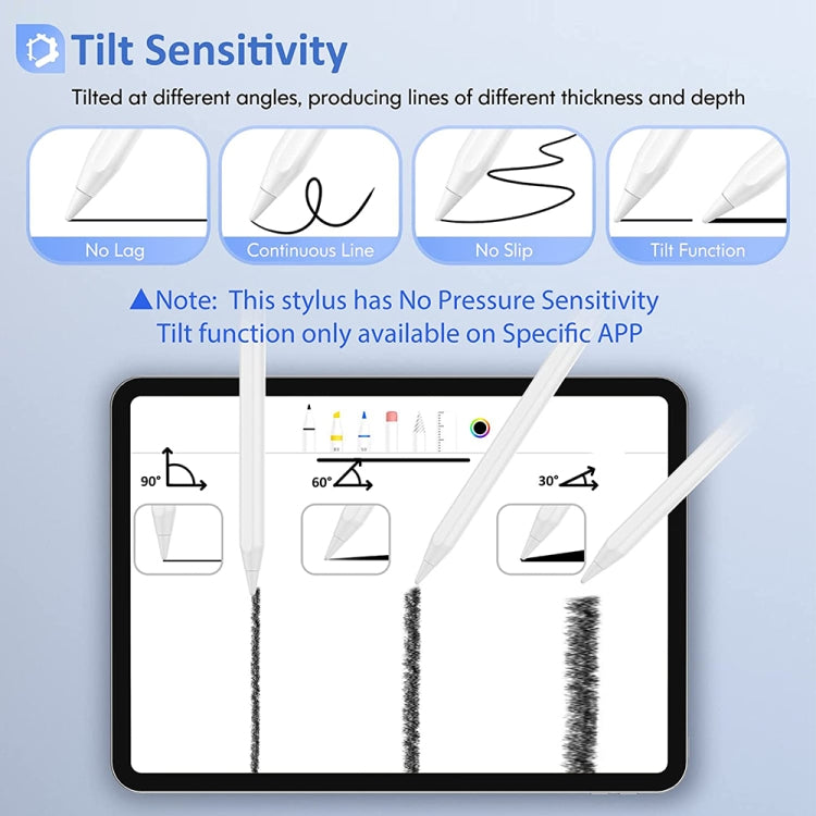 Mutural P-980 Tilt Pressure Sensor Capacitive Stylus Pen with Palm Rejection for iPad after 2018 - HoMEdemic™ 