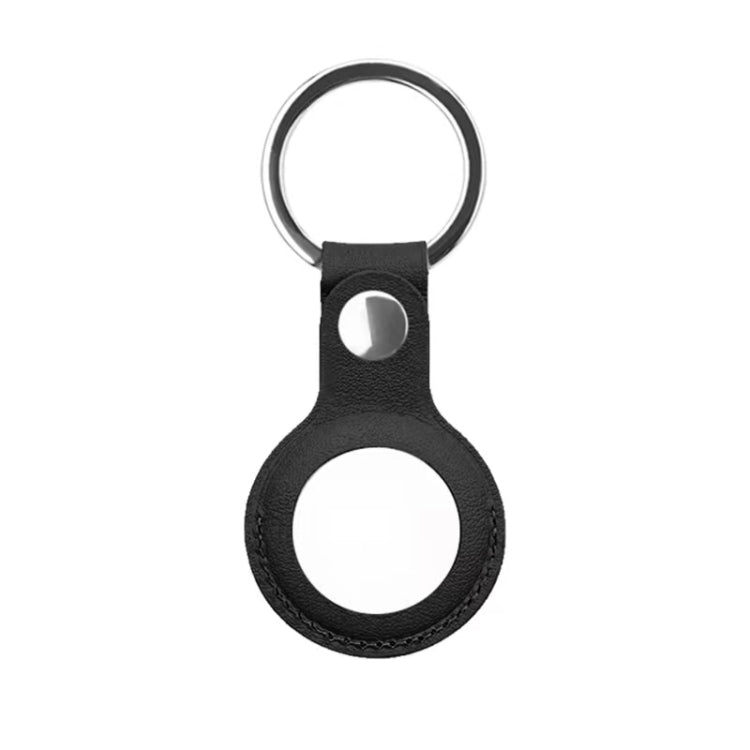 Mutural PU Leather Protective Case with Key Ring for AirTag 2nd Gen / AirTag 1st Gen(Black) - HoMEdemic™ 