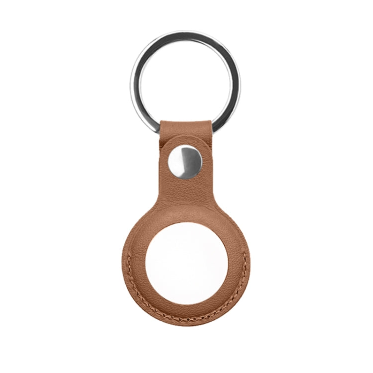 Mutural PU Leather Protective Case with Key Ring for AirTag 2nd Gen / AirTag 1st Gen(Brown) - HoMEdemic™ 