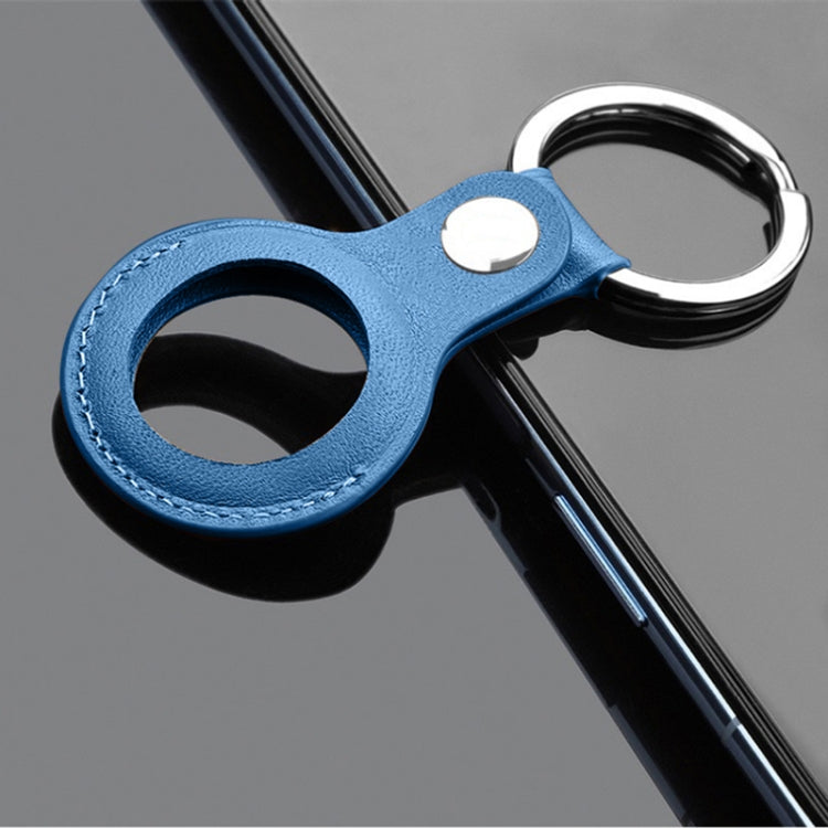 Mutural PU Leather Protective Case with Key Ring for AirTag 2nd Gen / AirTag 1st Gen(Dark Blue) - HoMEdemic™ 