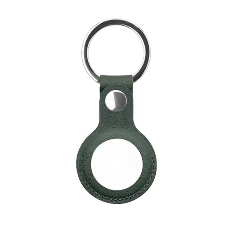 Mutural PU Leather Protective Case with Key Ring for AirTag 2nd Gen / AirTag 1st Gen(Dark Green) - HoMEdemic™ 