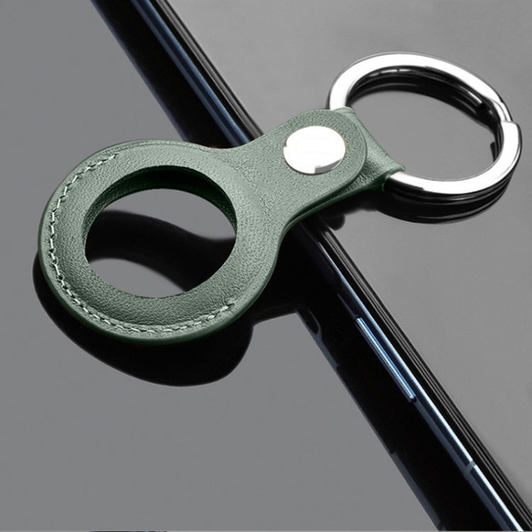 Mutural PU Leather Protective Case with Key Ring for AirTag 2nd Gen / AirTag 1st Gen(Dark Green) - HoMEdemic™ 