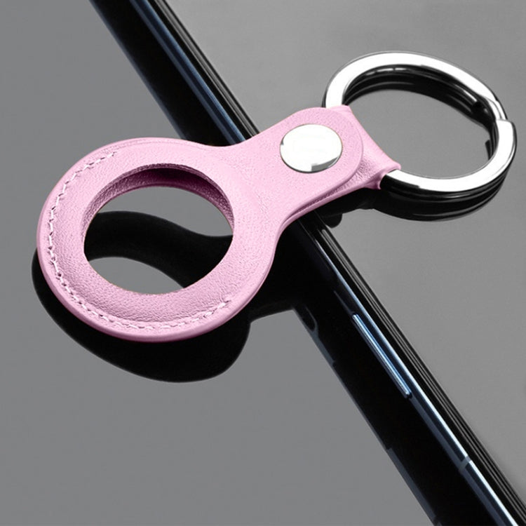 Mutural PU Leather Protective Case with Key Ring for AirTag 2nd Gen / AirTag 1st Gen(Pink) - HoMEdemic™ 