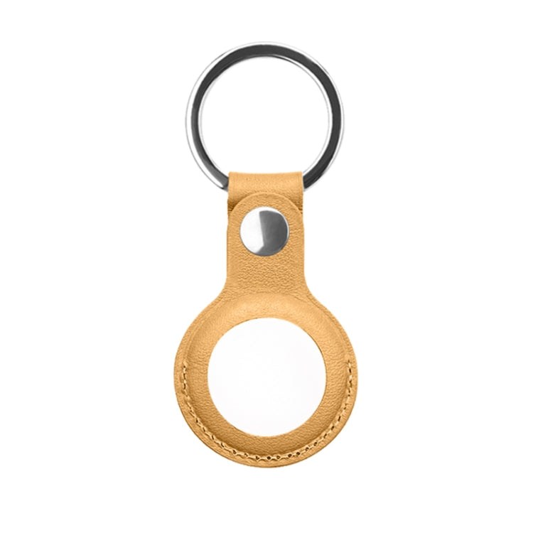 Mutural PU Leather Protective Case with Key Ring for AirTag 2nd Gen / AirTag 1st Gen(Yellow) - HoMEdemic™ 