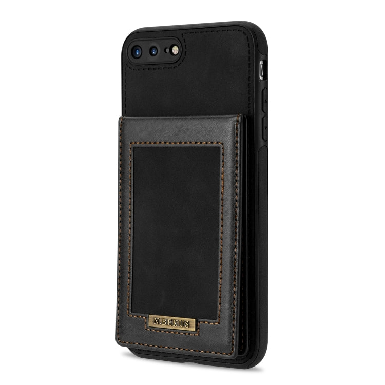 N.BEKUS Vertical Flip Card Slot RFID Phone Case For iPhone 8 Plus / 7 Plus(Black) - HoMEdemic™ 