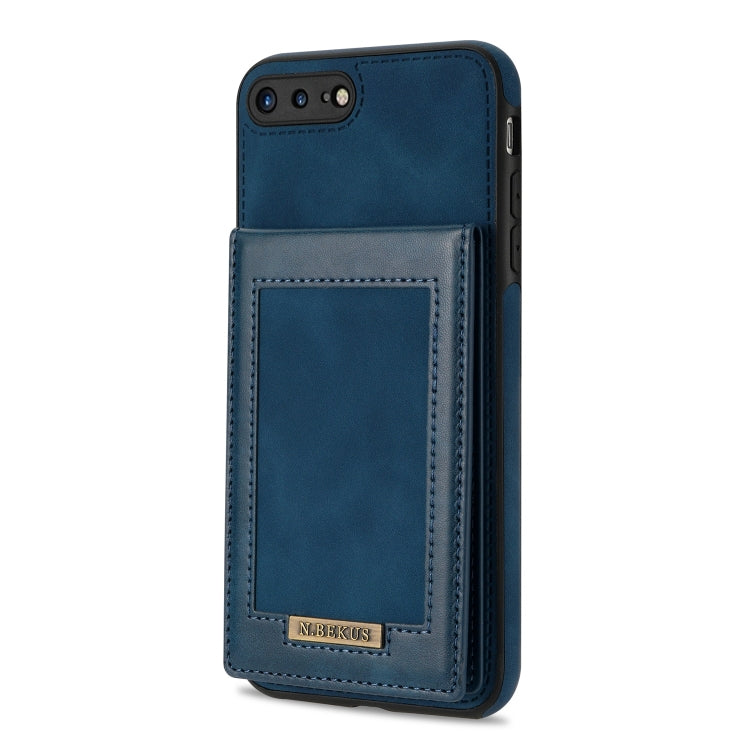 N.BEKUS Vertical Flip Card Slot RFID Phone Case For iPhone 8 Plus / 7 Plus(Blue) - HoMEdemic™ 