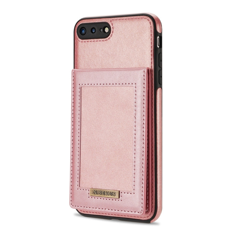 N.BEKUS Vertical Flip Card Slot RFID Phone Case For iPhone 8 Plus / 7 Plus(Rose Gold) - HoMEdemic™ 