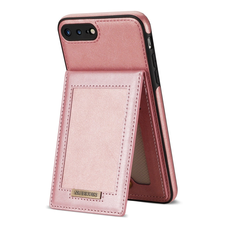 N.BEKUS Vertical Flip Card Slot RFID Phone Case For iPhone 8 Plus / 7 Plus(Rose Gold) - HoMEdemic™ 