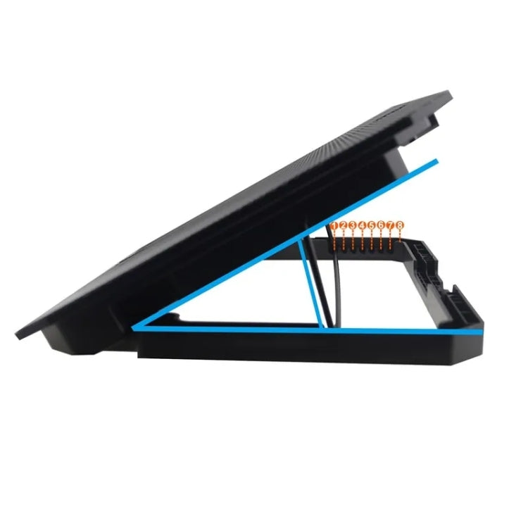 N11 USB Port 8-Gear Adjustable Height Dual Mute Fan Desktop Laptop Cooling Stand - HoMEdemic™ 
