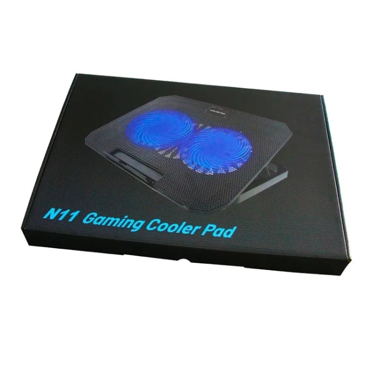N11 USB Port 8-Gear Adjustable Height Dual Mute Fan Desktop Laptop Cooling Stand - HoMEdemic™ 