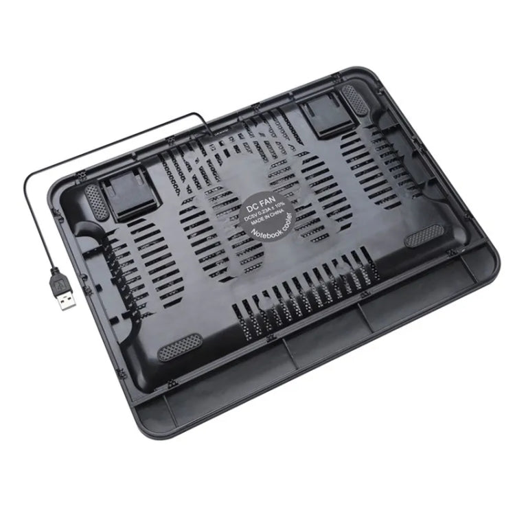 N128 Work Game Dual Fan Laptop Cooling Pad Heat Dissipation Holder with LED Light - HoMEdemic™ 