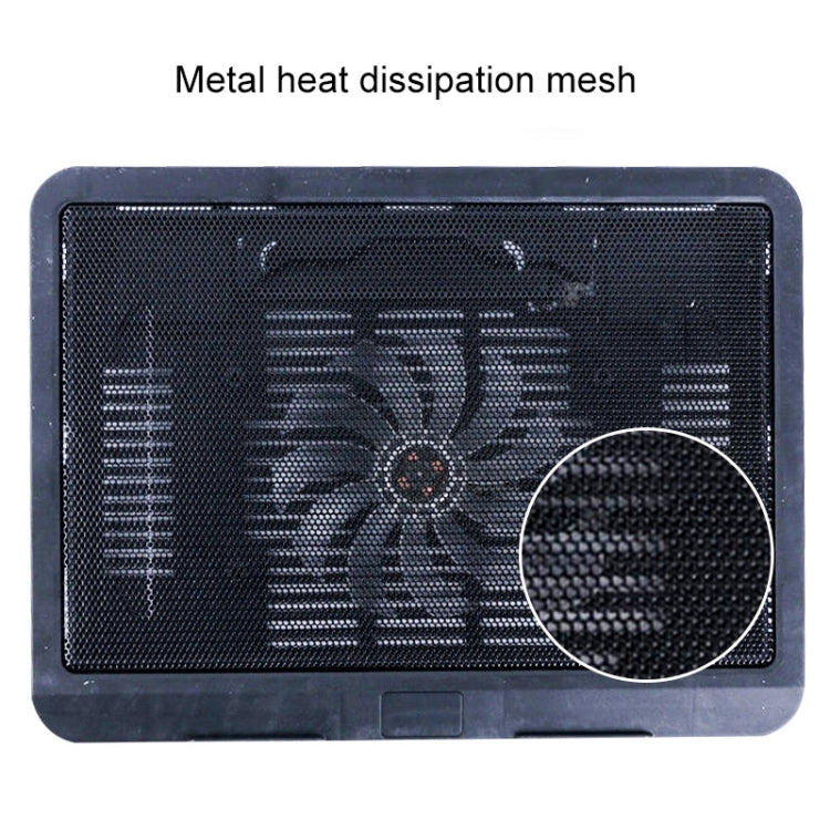 N19 USB Powered Portable Silent Fan Laptop Cooling Pad Stand (Black) - HoMEdemic™ 