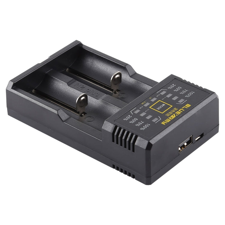 N2 PLUS Micro USB Smart Battery Charger with Indicator Light for 26650, 18650,18500, 14500, 16340(RCR123) IMR / Li-on Battery or AA, AAA, AAAA, C Ni-MH / Ni-Cd Battery - HoMEdemic™ 