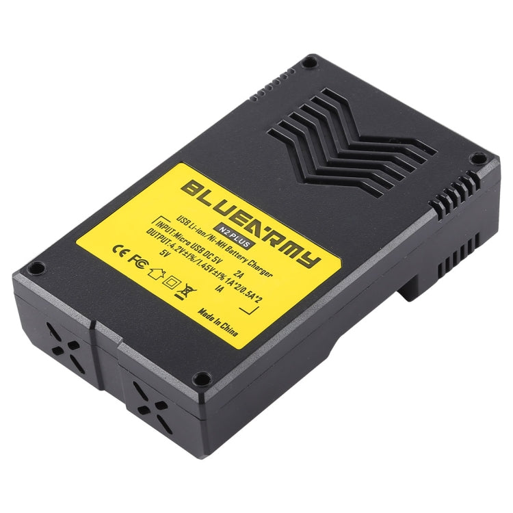 N2 PLUS Micro USB Smart Battery Charger with Indicator Light for 26650, 18650,18500, 14500, 16340(RCR123) IMR / Li-on Battery or AA, AAA, AAAA, C Ni-MH / Ni-Cd Battery - HoMEdemic™ 