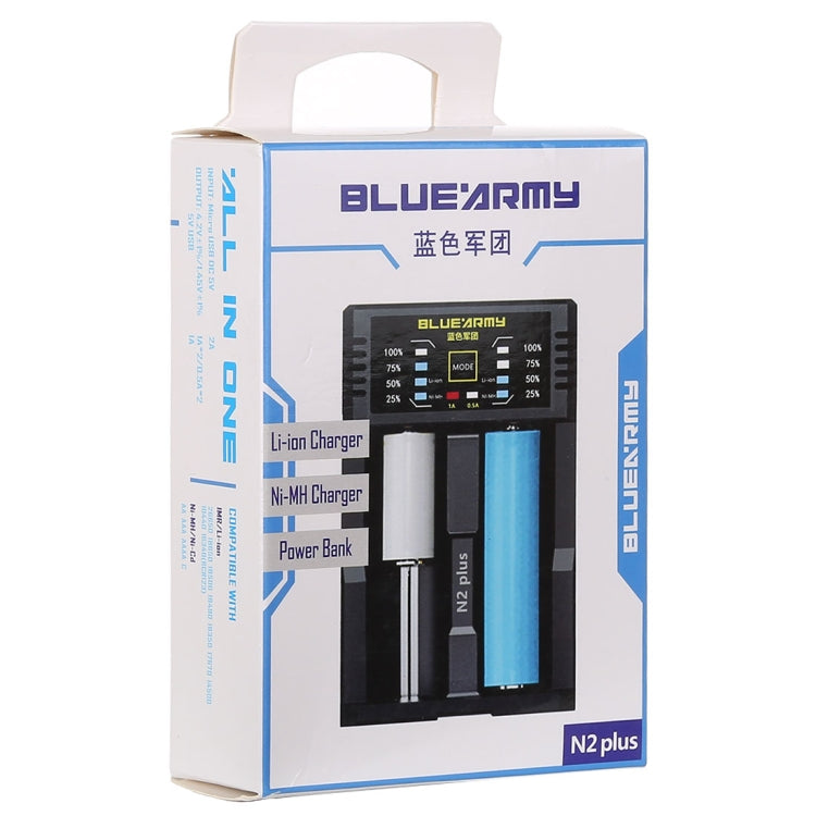 N2 PLUS Micro USB Smart Battery Charger with Indicator Light for 26650, 18650,18500, 14500, 16340(RCR123) IMR / Li-on Battery or AA, AAA, AAAA, C Ni-MH / Ni-Cd Battery - HoMEdemic™ 