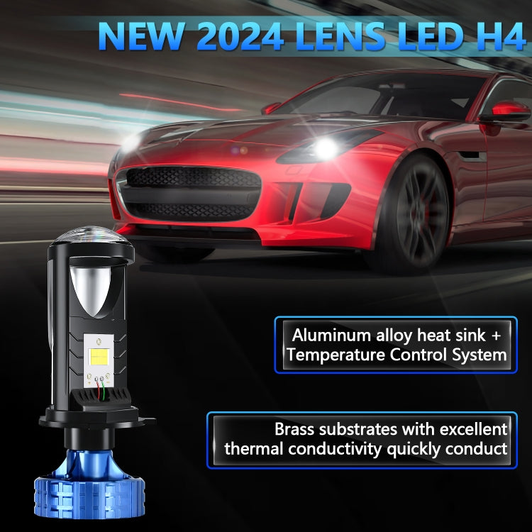 N4 1 Pair H4 Car mini Bifocal LED Lens Headlight(Black) - HoMEdemic™ 