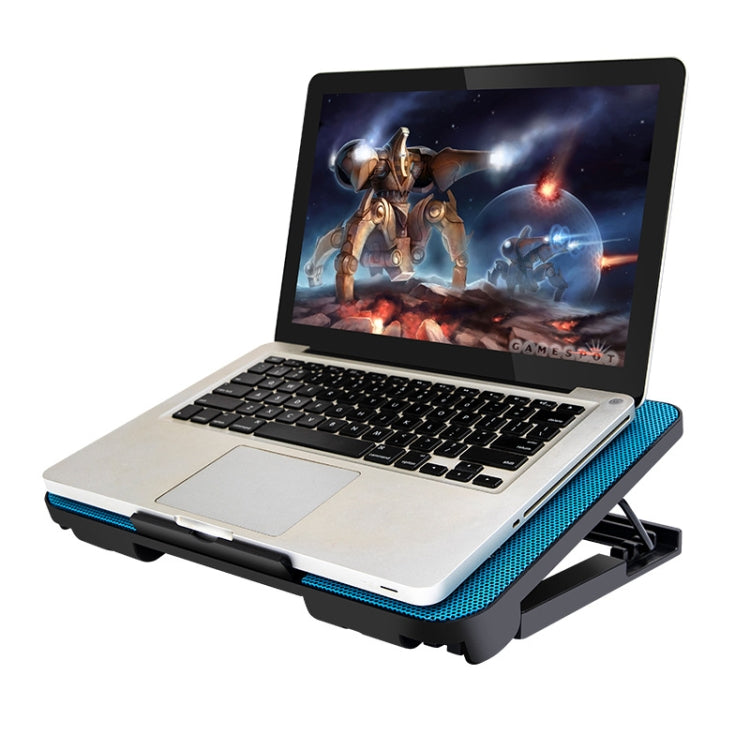 N99 USB Dual Fan Hollow Carved Design Heat Dissipation Laptop Cooling Pad(Gray) - HoMEdemic™ 