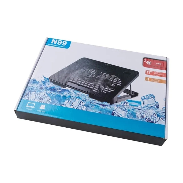 N99F1 Slim Silent Fan Laptop Desktop Cooling Pad with Adjustable Stand - HoMEdemic™ 