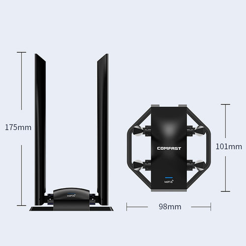 COMFAST CF-966AX Free-drive Dual Band 1800Mbps USB3.0 High Power Wireless WiFi 6 Adapter - HoMEdemic™ 