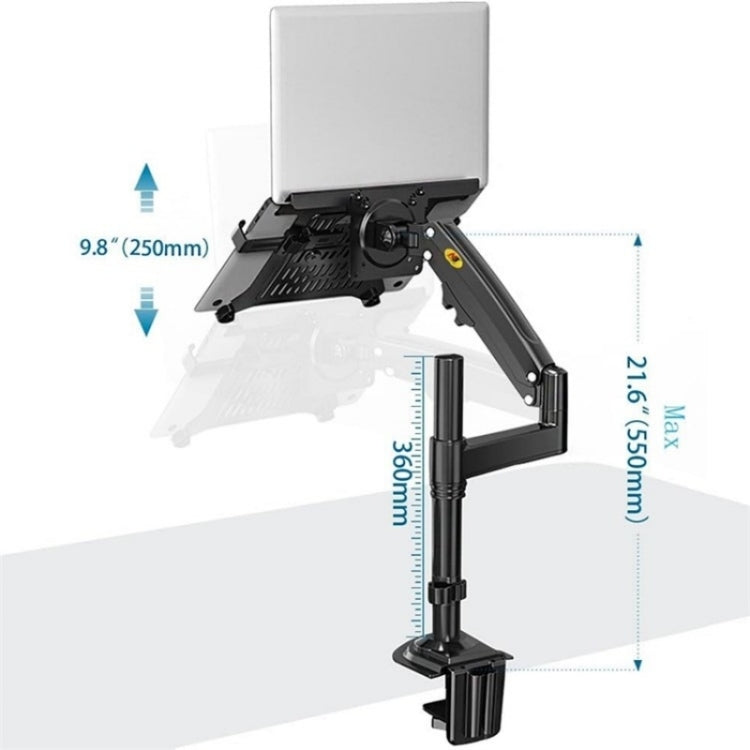 NB H100-FP For 10-17 inch Gas Spring Mechanism Full Motion Arm VESA Board Desktop Laptop Bracket - HoMEdemic™ 