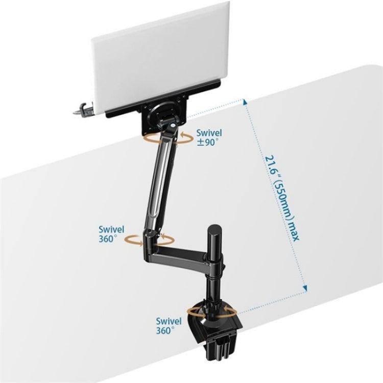 NB H100-FP For 10-17 inch Gas Spring Mechanism Full Motion Arm VESA Board Desktop Laptop Bracket - HoMEdemic™ 