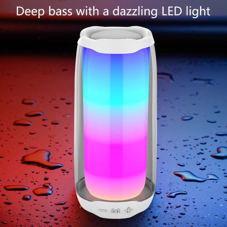NBY 8892 LED IPX5 Waterproof Portable Wireless Bluetooth Speaker(White) - HoMEdemic™ 