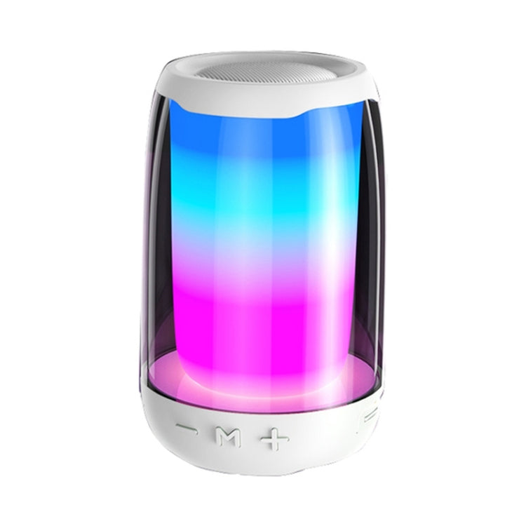 NBY8893 Pulsating Colorful Portable Stereo Bluetooth Speaker(White) - HoMEdemic™ 