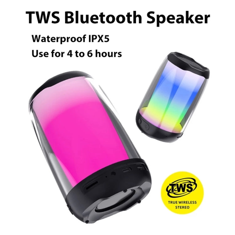 NBY8893 Pulsating Colorful Portable Stereo Bluetooth Speaker(White) - HoMEdemic™ 