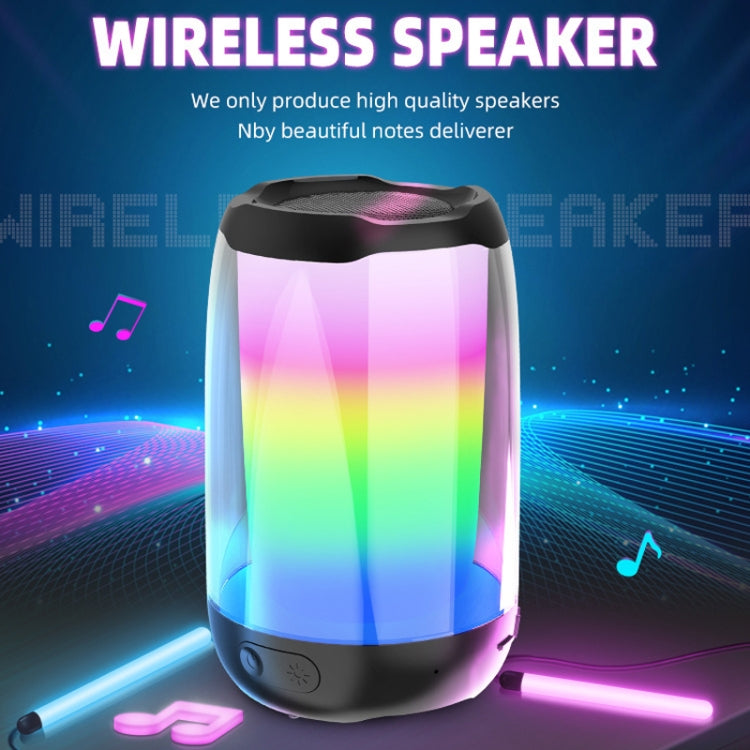 NBY8893 Pulsating Colorful Portable Stereo Bluetooth Speaker(White) - HoMEdemic™ 