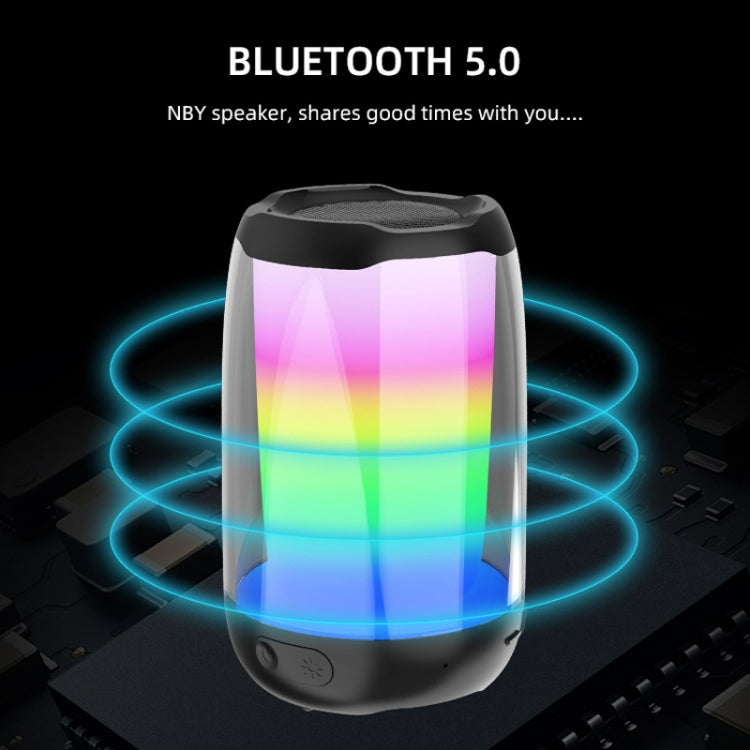 NBY8893 Pulsating Colorful Portable Stereo Bluetooth Speaker(White) - HoMEdemic™ 
