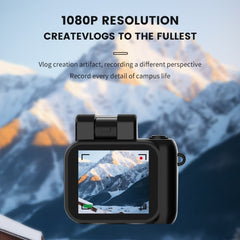 Y4000 Mini Camera 1080P HD Digital Camera with Screen Portable Retro Travel Vlog Student Small Camcorder (Black) - HoMEdemic™ 