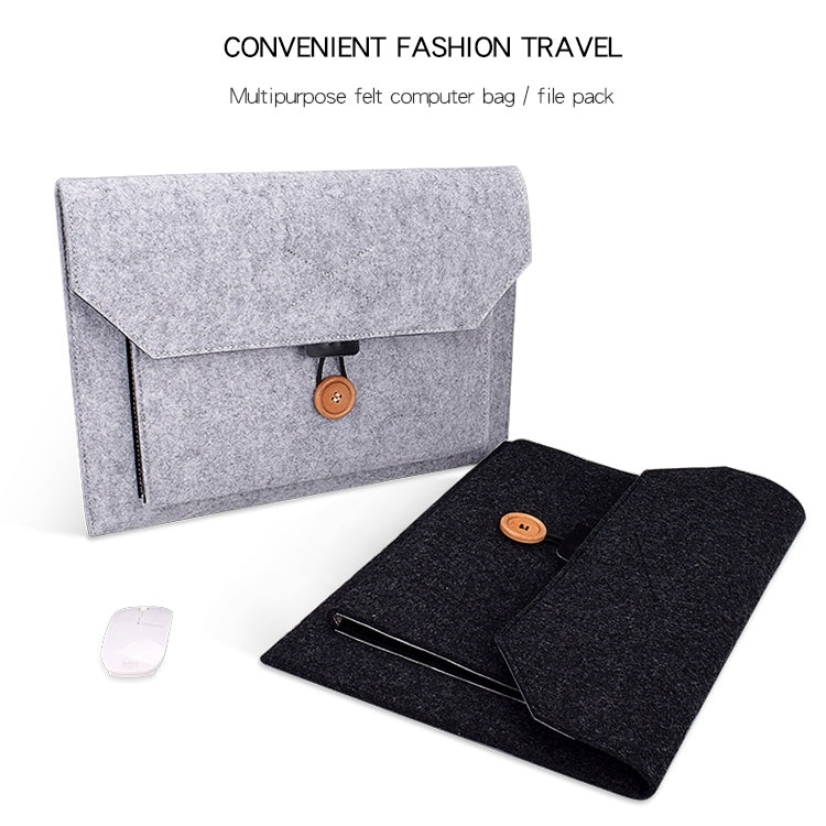 ND06 Multi-purpose Felt Button Laptop Inner Bag for 12.5 inch Laptop, 12.5 inch - HoMEdemic™ 