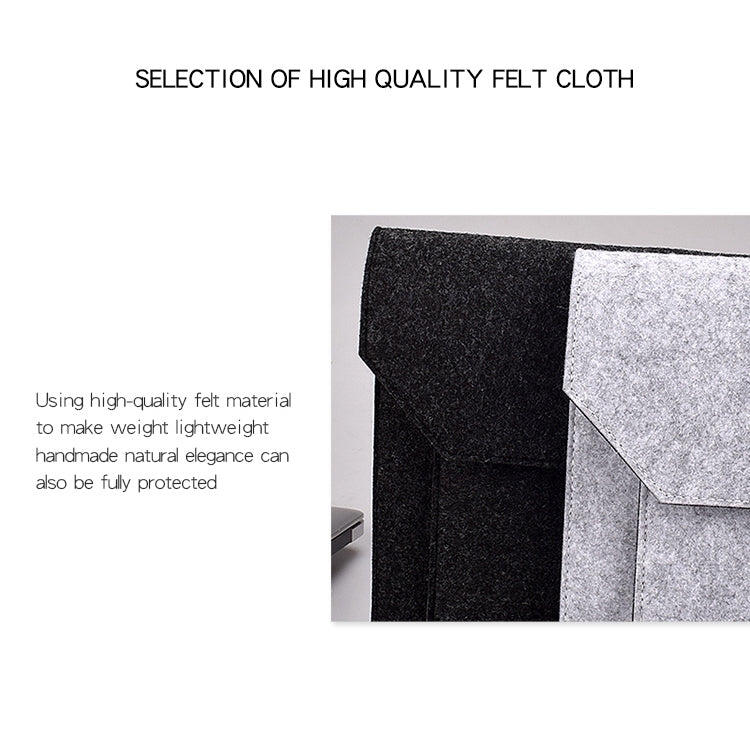 ND06 Multi-purpose Felt Button Laptop Inner Bag for 12.5 inch Laptop, 12.5 inch - HoMEdemic™ 