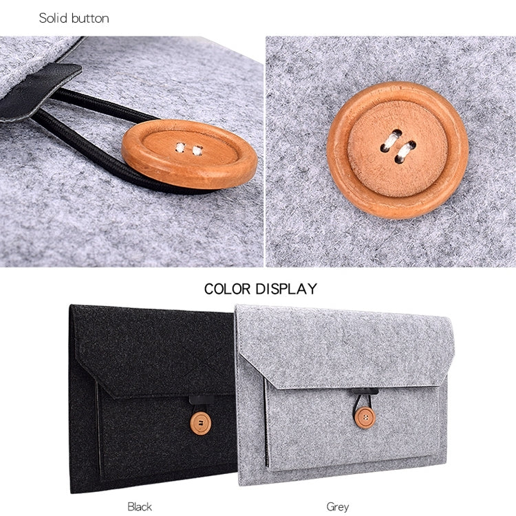 ND06 Multi-purpose Felt Button Laptop Inner Bag for 12.5 inch Laptop, 12.5 inch - HoMEdemic™ 