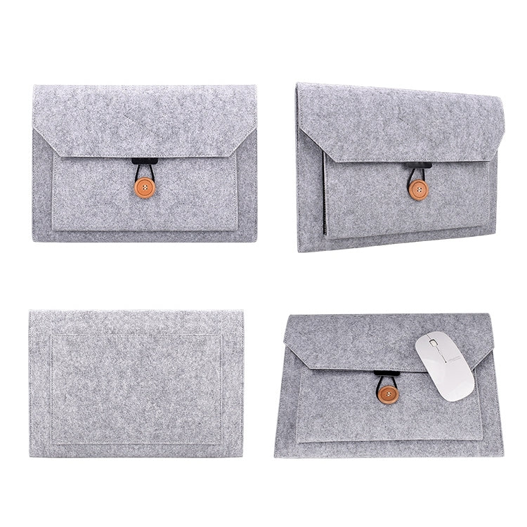 ND06 Multi-purpose Felt Button Laptop Inner Bag for 12.5 inch Laptop, 12.5 inch - HoMEdemic™ 