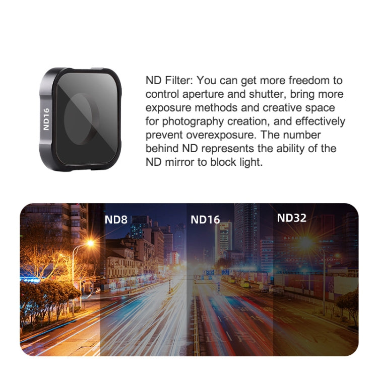 ND16 Filter Action Camera Lens Filter For GoPro Hero11 Black / Hero11 Black mini / HERO10 Black / HERO9 Black - HoMEdemic™ 