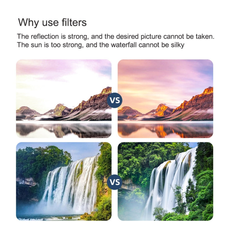 ND16 Filter Action Camera Lens Filter For GoPro Hero11 Black / Hero11 Black mini / HERO10 Black / HERO9 Black - HoMEdemic™ 
