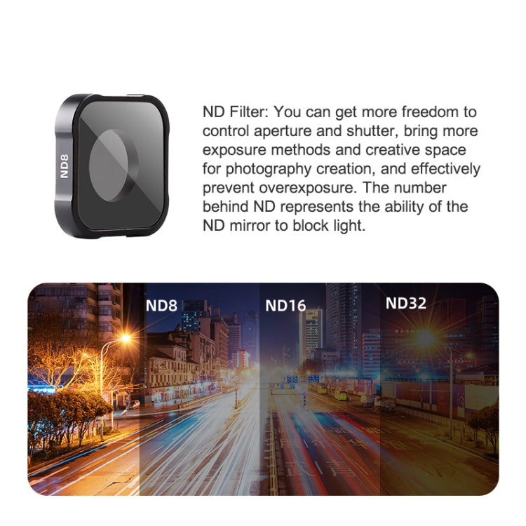 ND8 Filter Action Camera Lens Filter For GoPro Hero11 Black / Hero11 Black mini / HERO10 Black / HERO9 Black - HoMEdemic™ 