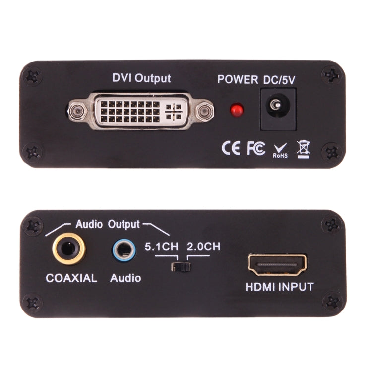 NEWKENG X5 HDMI to DVI with Audio 3.5mm Coaxial Output Video Converter, US Plug - HoMEdemic™ 