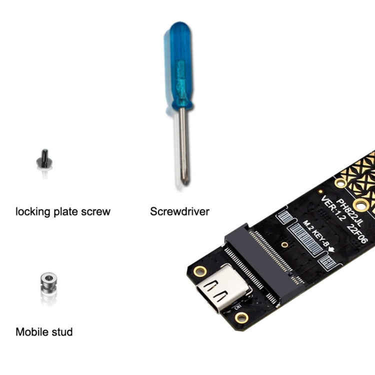 NGFF M.2 Bkey SATA Hard Disk SSD To USB3.1 Type-C / USB-C Expansion Card Conversion Board(Black) - HoMEdemic™ 