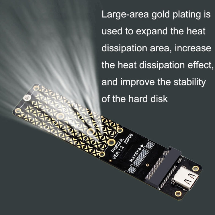 NGFF M.2 Bkey SATA Hard Disk SSD To USB3.1 Type-C / USB-C Expansion Card Conversion Board(Black) - HoMEdemic™ 