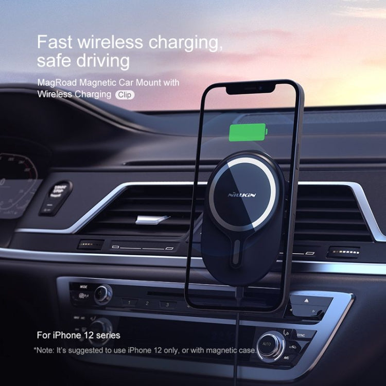 NILLKIN MagRoad Magnetic Car Holder with Wireless Charging - HoMEdemic™ 