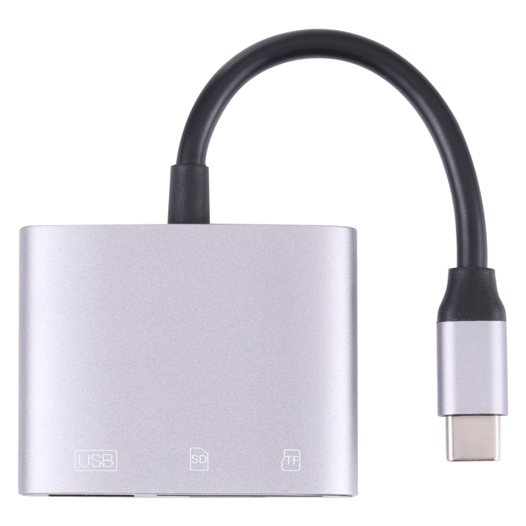 NK-3041 3 in 1 USB-C / Type-C Male to USB Female + SD / TF Card Slots OTG Adapter SD / TF Card Reader, NK-3041 - HoMEdemic™ 