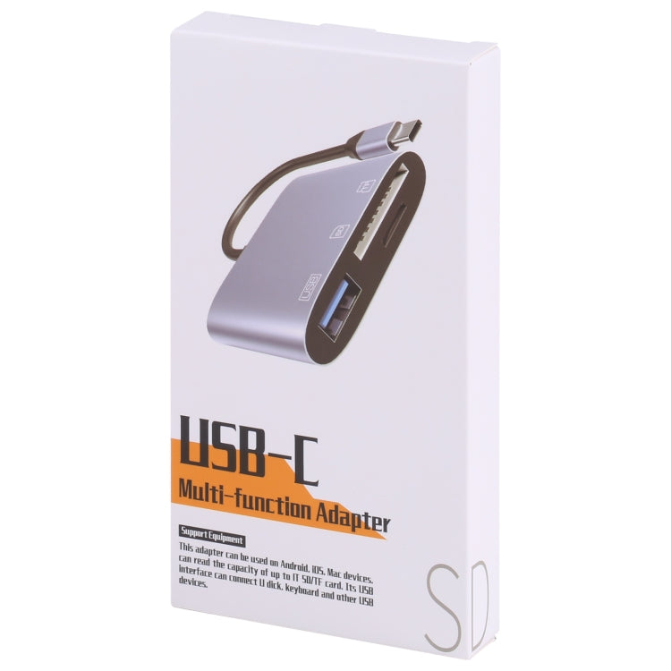 NK-3041 3 in 1 USB-C / Type-C Male to USB Female + SD / TF Card Slots OTG Adapter SD / TF Card Reader, NK-3041 - HoMEdemic™ 