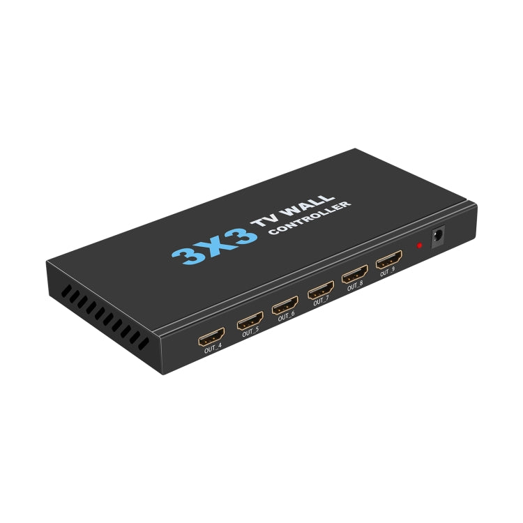 NK-330 3x3 4K 9 Screen HDMI DVI TV Video Wall Controller Splitter Multi Video Screen Processor Splicer, Plug Type:AU Plug(Black) - HoMEdemic™ 