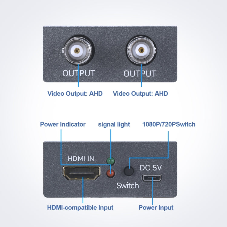 NK-C9 HDMI to AHD 1080P HD Video Converter(Grey) - HoMEdemic™ 